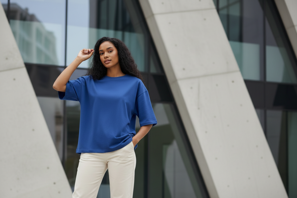 Royal blue oversized t-shirt