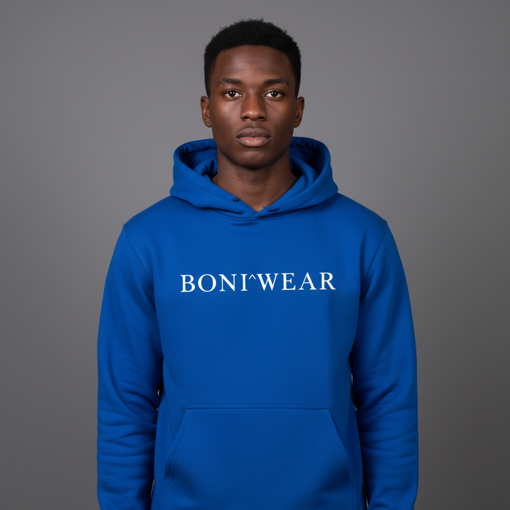 Royal Blue Serif Hoodie