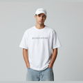 White bulky fit crew neck set