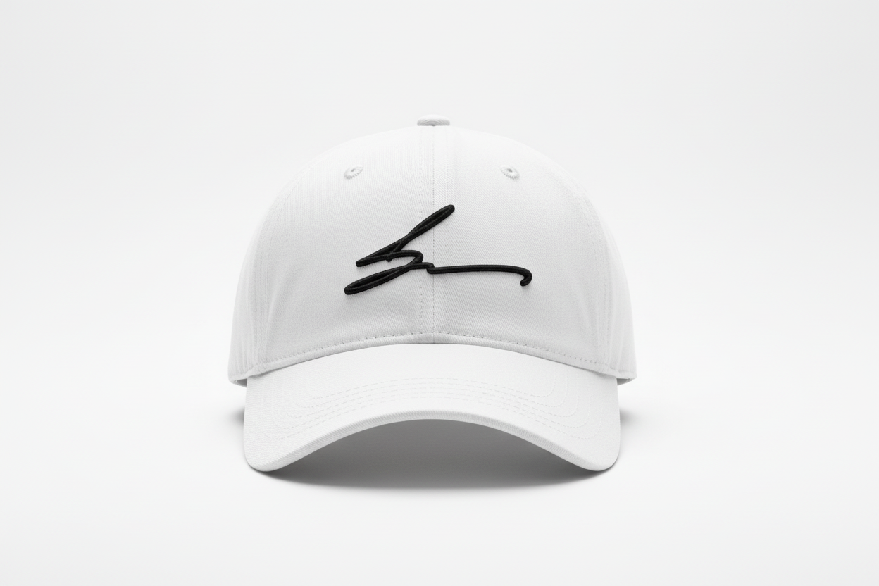 White Cap with Signature Logo