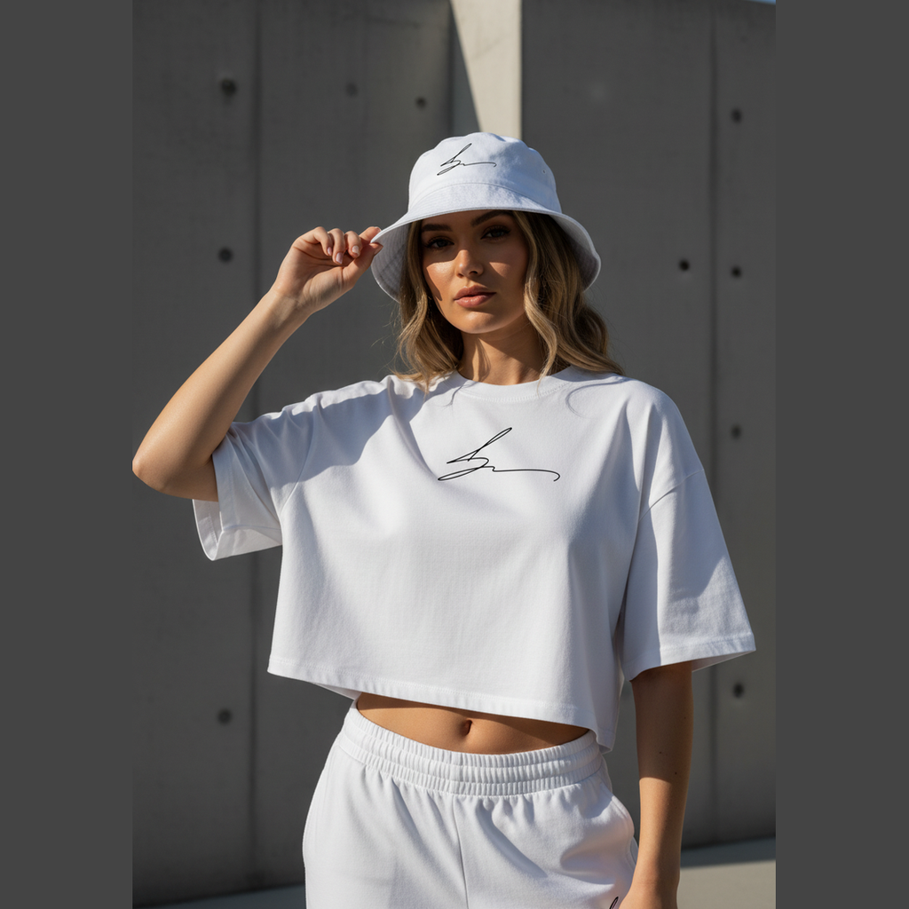 Women's Ensemble - Cropped Tee & Bucket Hat