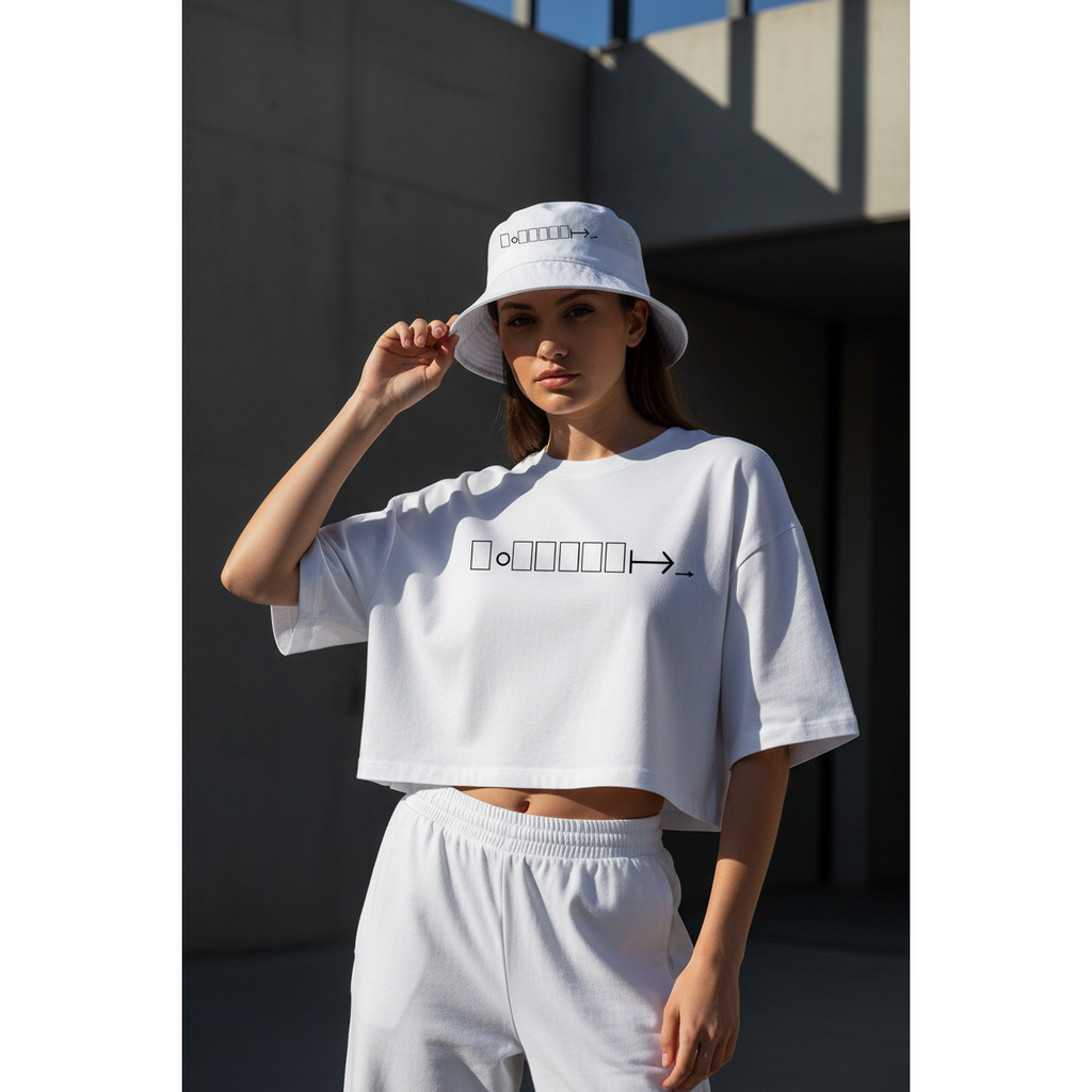 Women's Ensemble - Cropped Tee & Bucket Hat