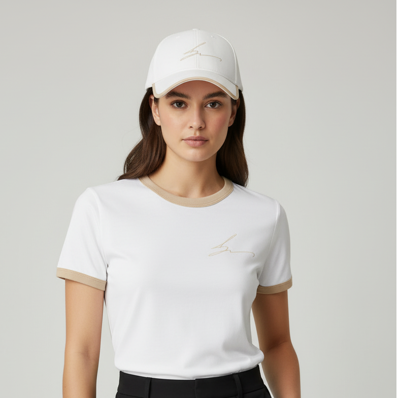 Women's Script Ensemble - Ringer Tee & Baseball Cap