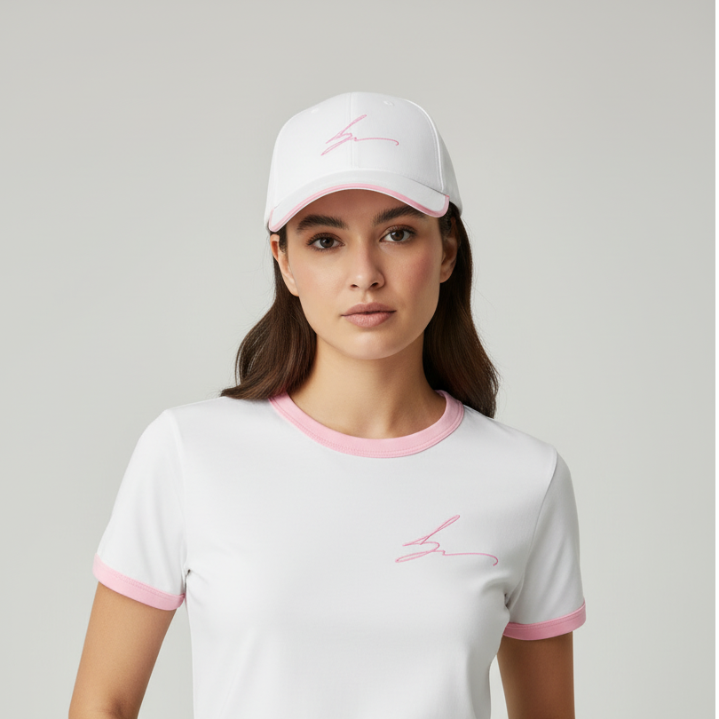 Women's Script Ensemble - Ringer Tee & Baseball Cap