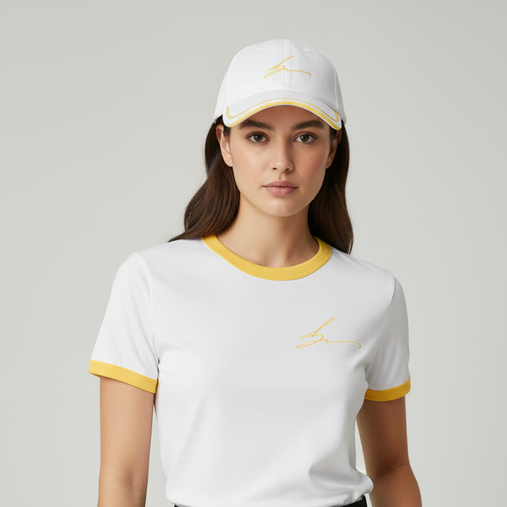 Women's Script Ensemble - Ringer Tee & Baseball Cap