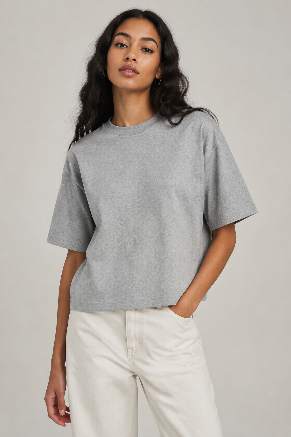Women's Boxy Tee - Grey