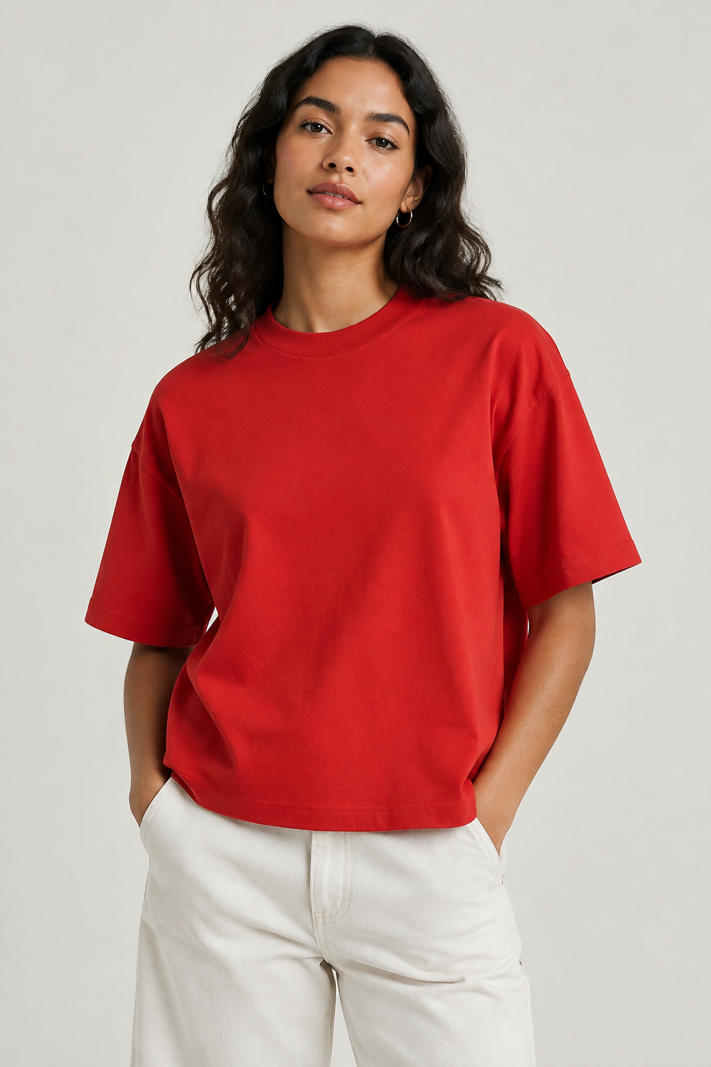 Women's Boxy Tee - Red