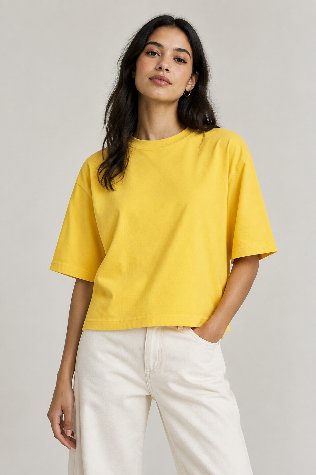 Women's Boxy Tee - Yellow