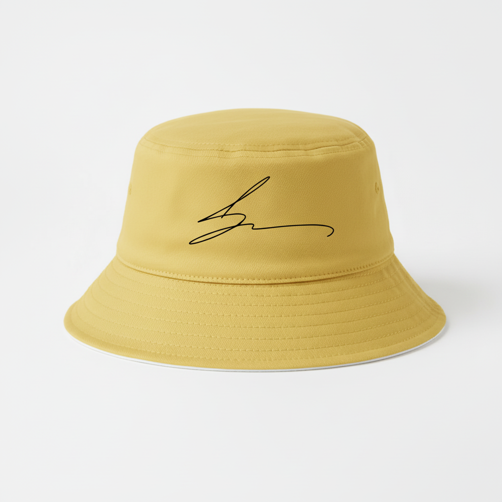 Yellow bucket hat