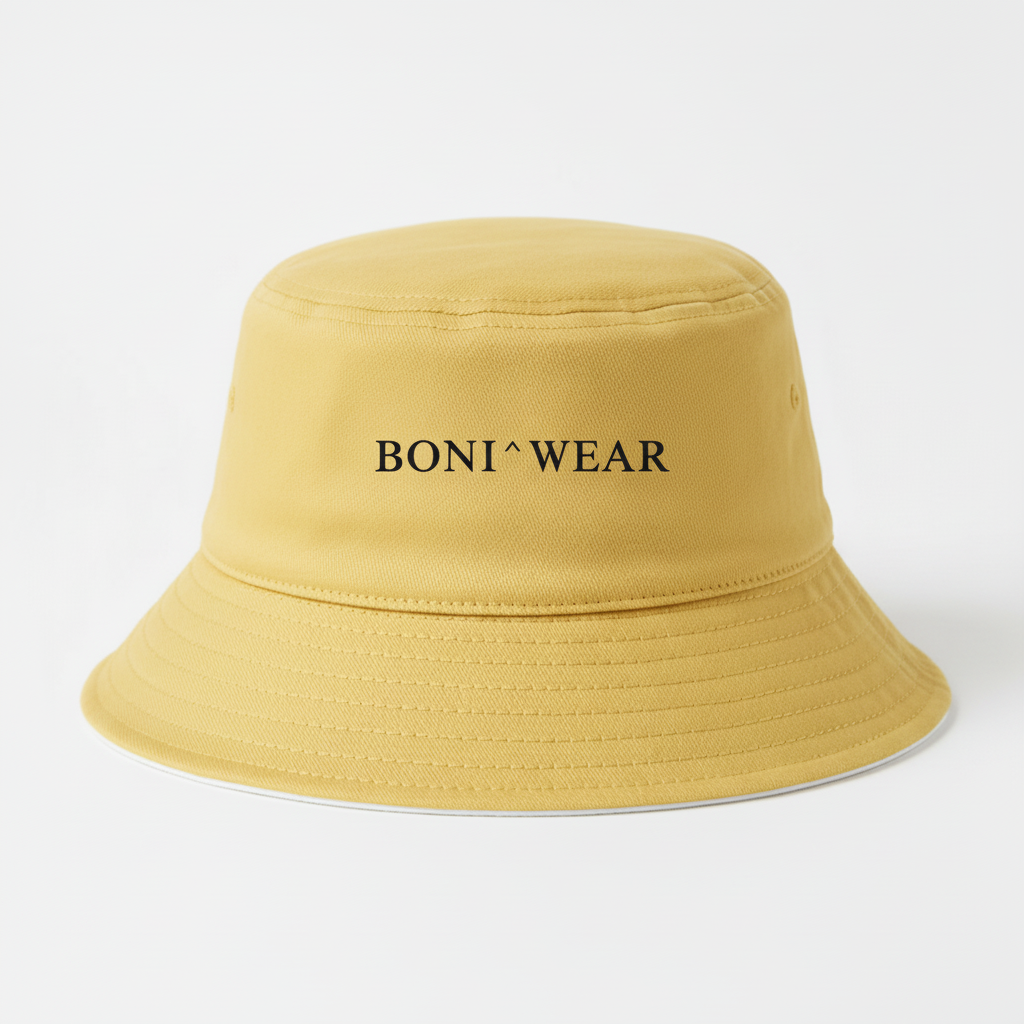 Yellow bucket hat