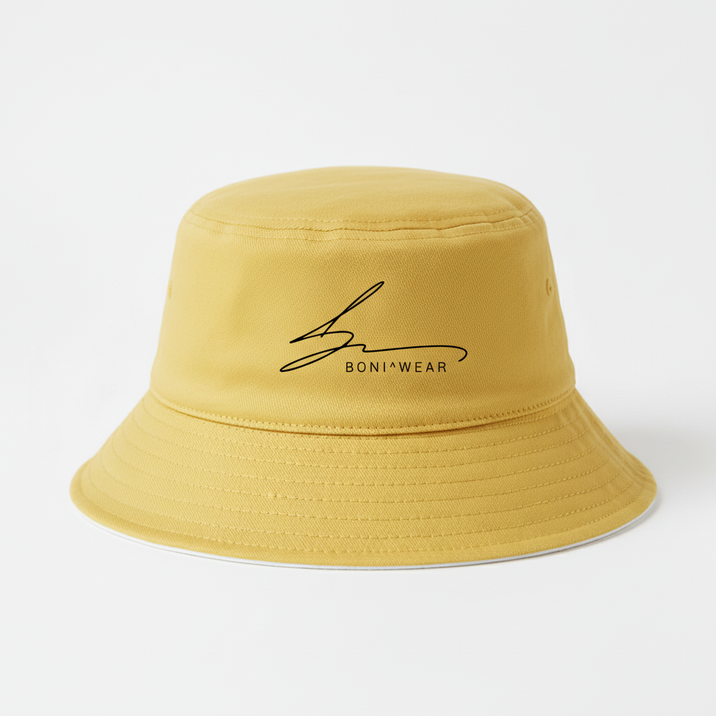 Yellow bucket hat