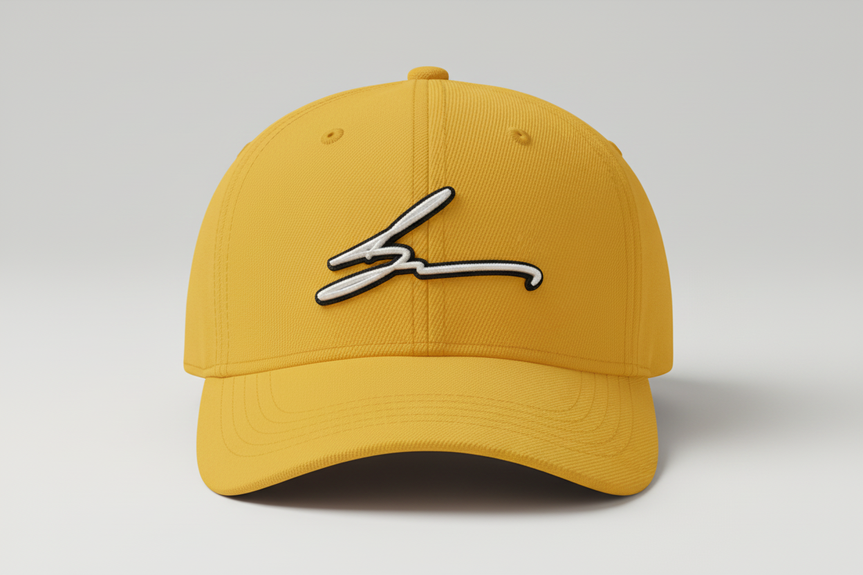 Yellow Cap - White Logo