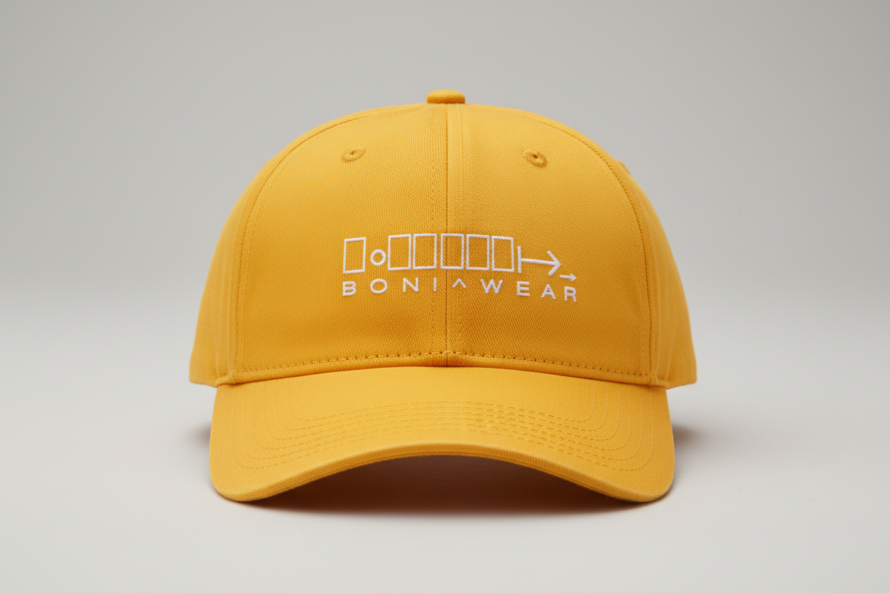 Yellow Cap - White Logo