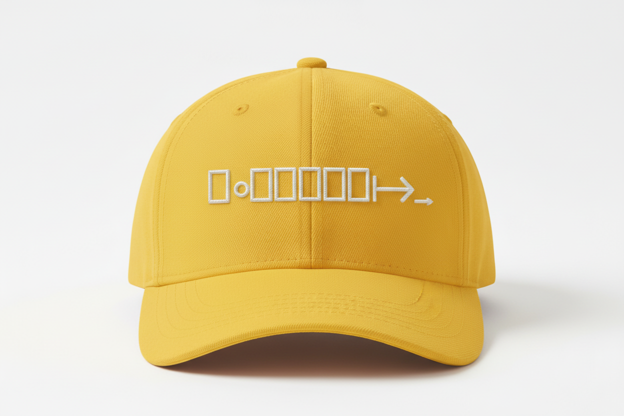 Yellow Cap - White Logo