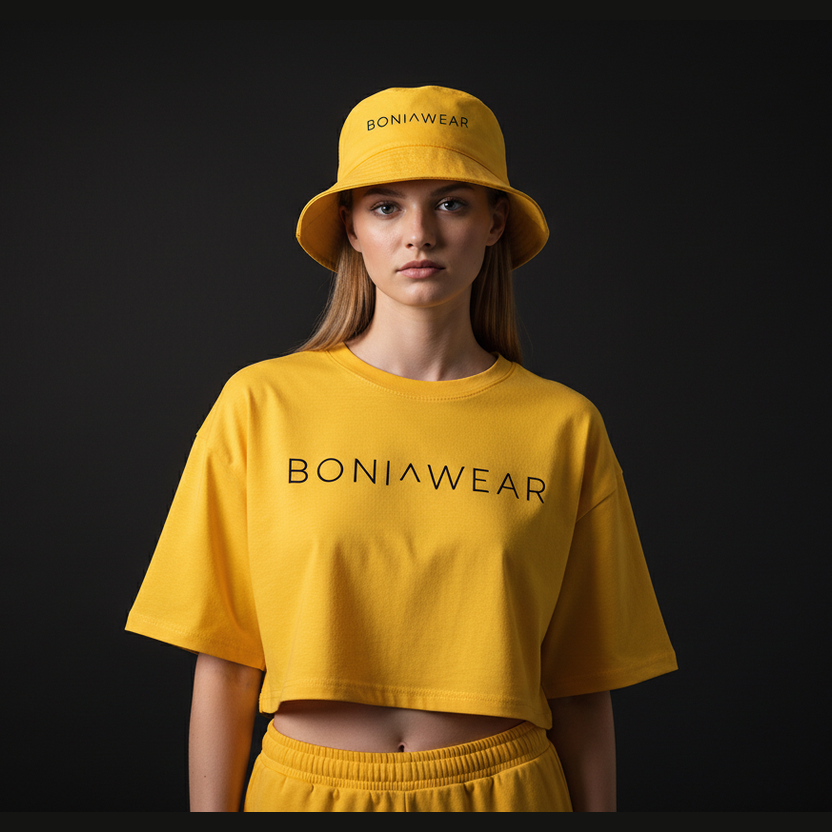 Women's Ensemble - Cropped Tee & Bucket Hat