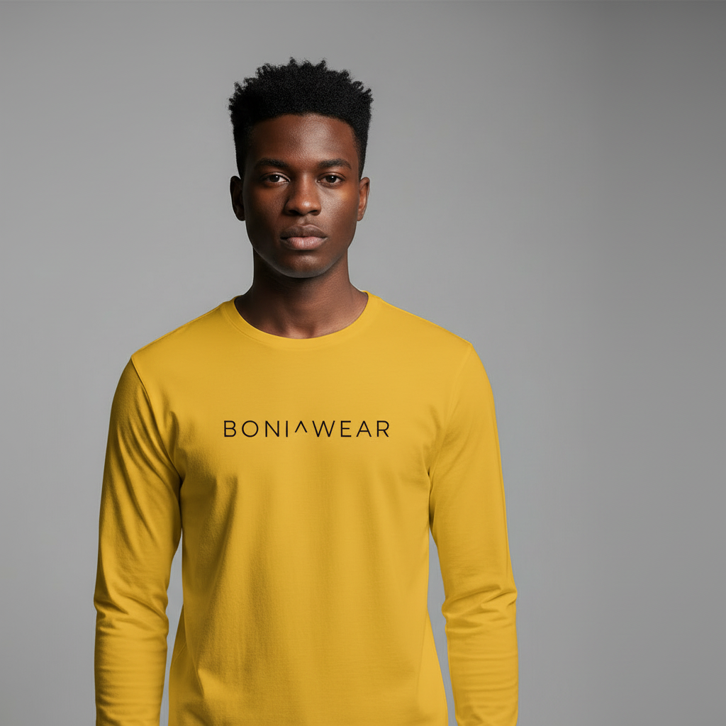 Yellow Sans-Serif Logo